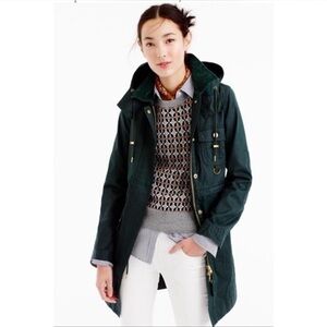 J. Crew Downtown Waxed Coated Field Utility Parka Jecket